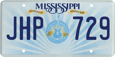 MS license plate JHP729