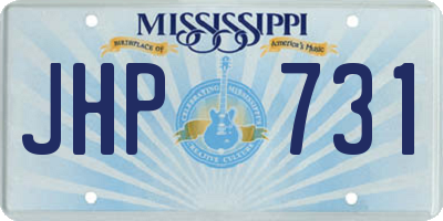 MS license plate JHP731