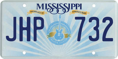 MS license plate JHP732