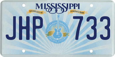 MS license plate JHP733