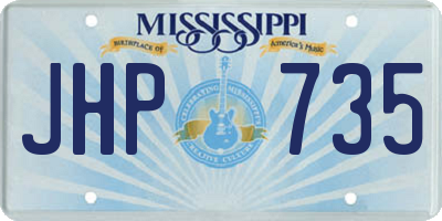 MS license plate JHP735