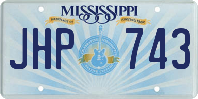 MS license plate JHP743