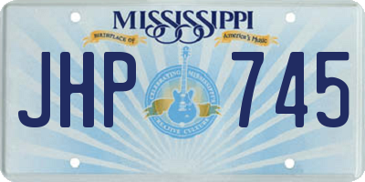 MS license plate JHP745