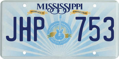 MS license plate JHP753