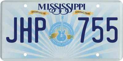 MS license plate JHP755