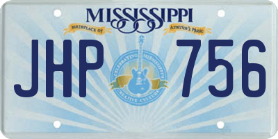 MS license plate JHP756