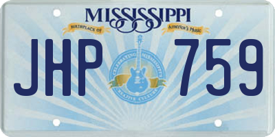 MS license plate JHP759