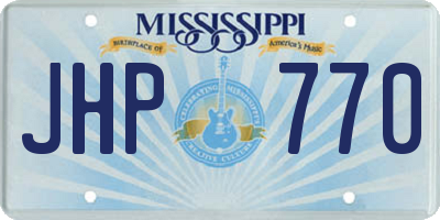MS license plate JHP770