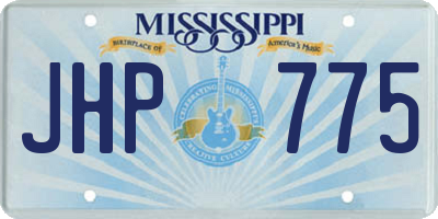 MS license plate JHP775