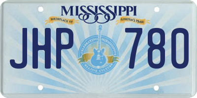 MS license plate JHP780