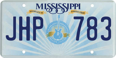 MS license plate JHP783