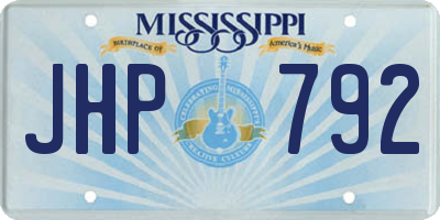 MS license plate JHP792