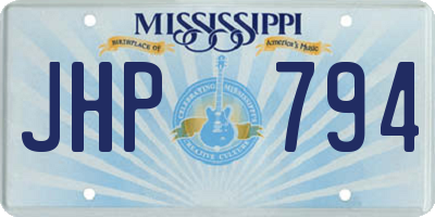 MS license plate JHP794