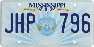 MS license plate JHP796