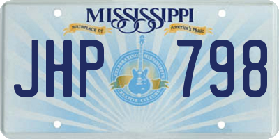MS license plate JHP798