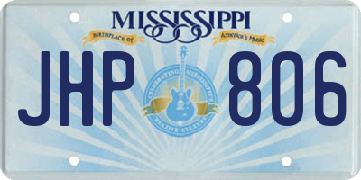 MS license plate JHP806