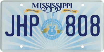 MS license plate JHP808