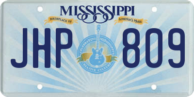 MS license plate JHP809
