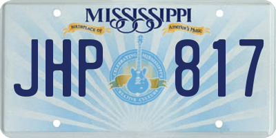 MS license plate JHP817