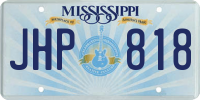 MS license plate JHP818
