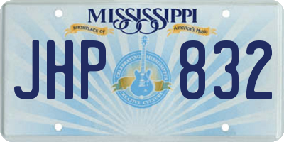 MS license plate JHP832