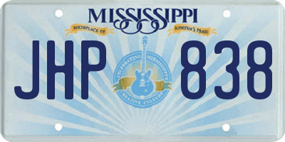 MS license plate JHP838