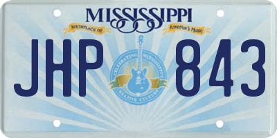 MS license plate JHP843