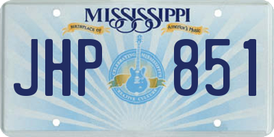 MS license plate JHP851