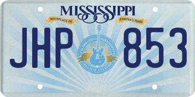 MS license plate JHP853