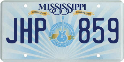 MS license plate JHP859