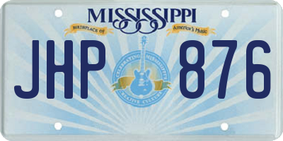 MS license plate JHP876