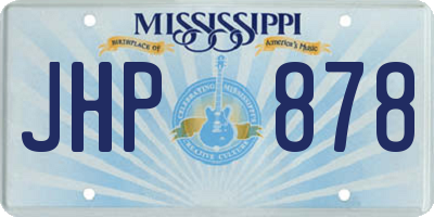 MS license plate JHP878