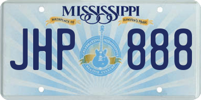 MS license plate JHP888