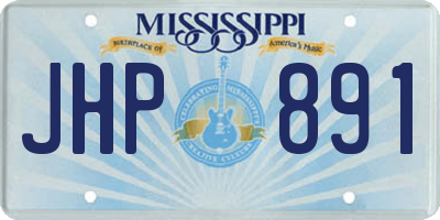 MS license plate JHP891