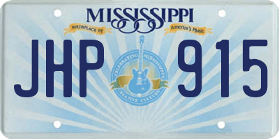 MS license plate JHP915