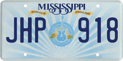 MS license plate JHP918