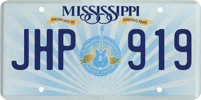 MS license plate JHP919