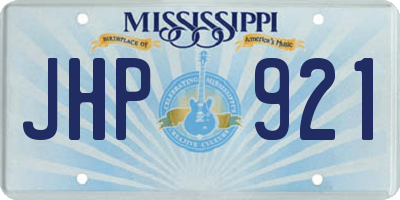 MS license plate JHP921