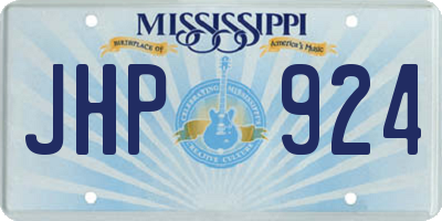 MS license plate JHP924