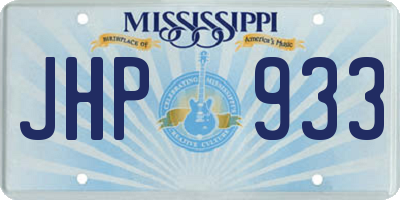 MS license plate JHP933