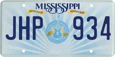 MS license plate JHP934