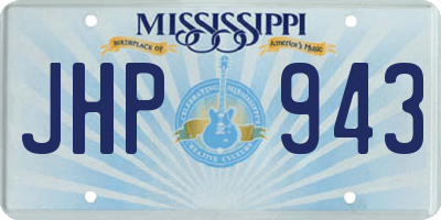 MS license plate JHP943