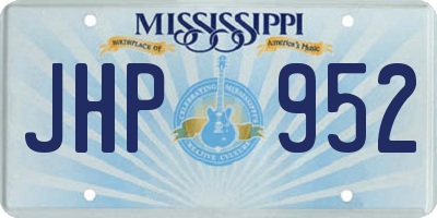 MS license plate JHP952