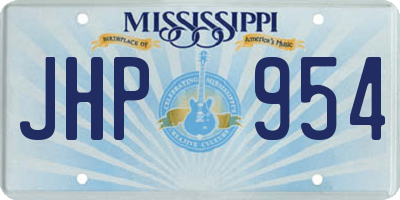 MS license plate JHP954