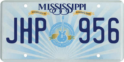 MS license plate JHP956