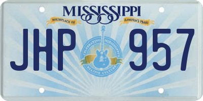 MS license plate JHP957