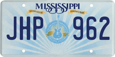 MS license plate JHP962