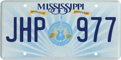 MS license plate JHP977