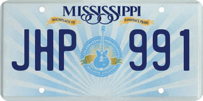 MS license plate JHP991