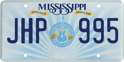 MS license plate JHP995